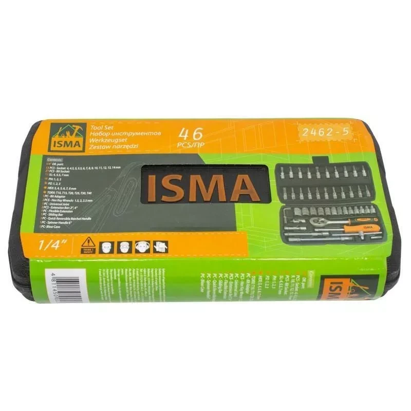 Набор инструментов ISMA - 46пр. 1/4'' - фото 5 - id-p177701069