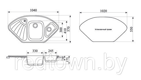 Мойка Gran-Stone GS-14К - фото 2 - id-p22325290