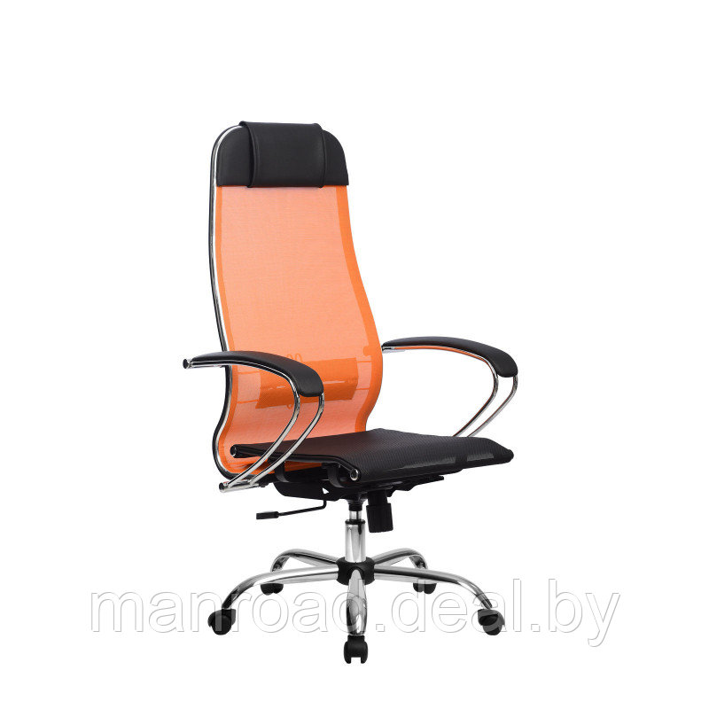 Компьютерное кресло Metta Комплект 4 Оранжевый/ Черный хром - фото 1 - id-p177708023