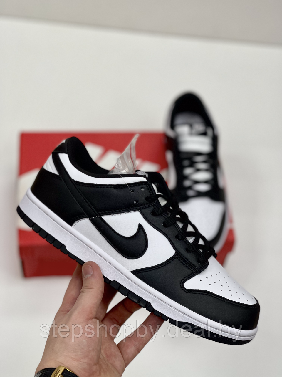 Кроссовки Nike Dunk Low Retro White Black размер 45 - фото 1 - id-p177708194