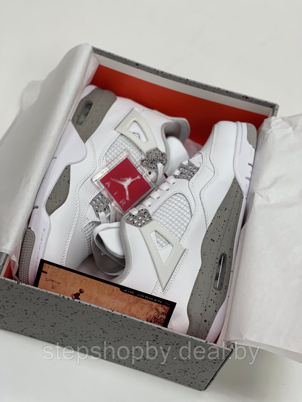 Кроссовки Nike Air Jordan 4 Retro "White Oreo" размер 42 - фото 3 - id-p177708228