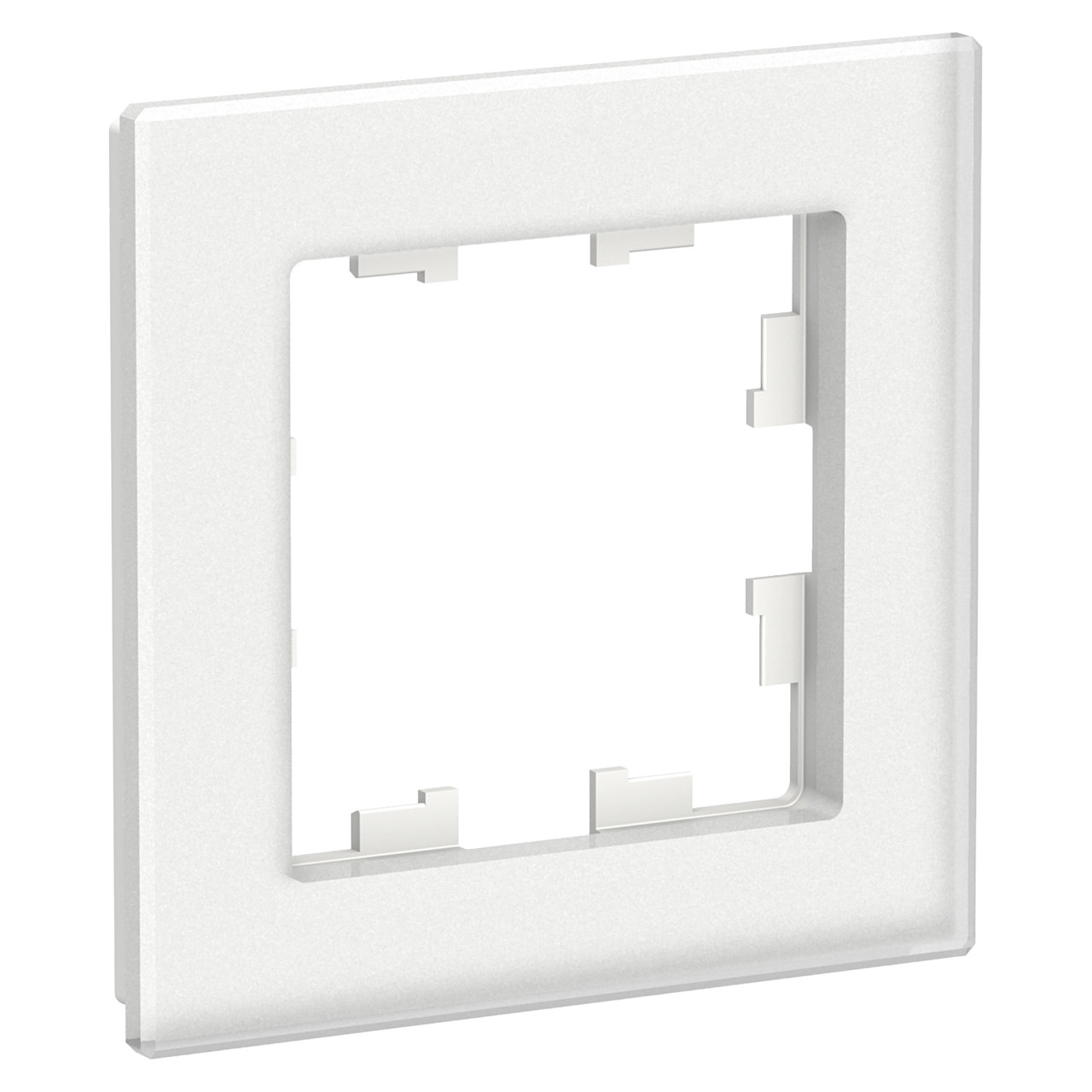 ATN330101 1-постовая рамка, матовое стекло белый