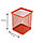 Стакан для пишущих принадлежностей, квадратный, сетка металлическая, оранжевый, фото 2