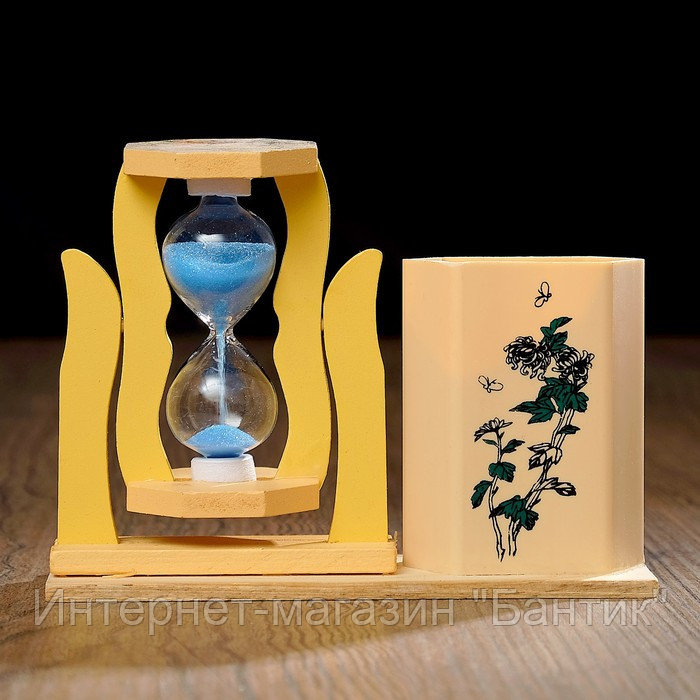Песочные часы "Япония", сувенирные, с карандашницей, 5 х 13.5 х 10 см, микс