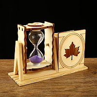 Песочные часы "Кленовый лист", сувенирные, с карандашницей, 10 х 13.5 см, микс, фото 1