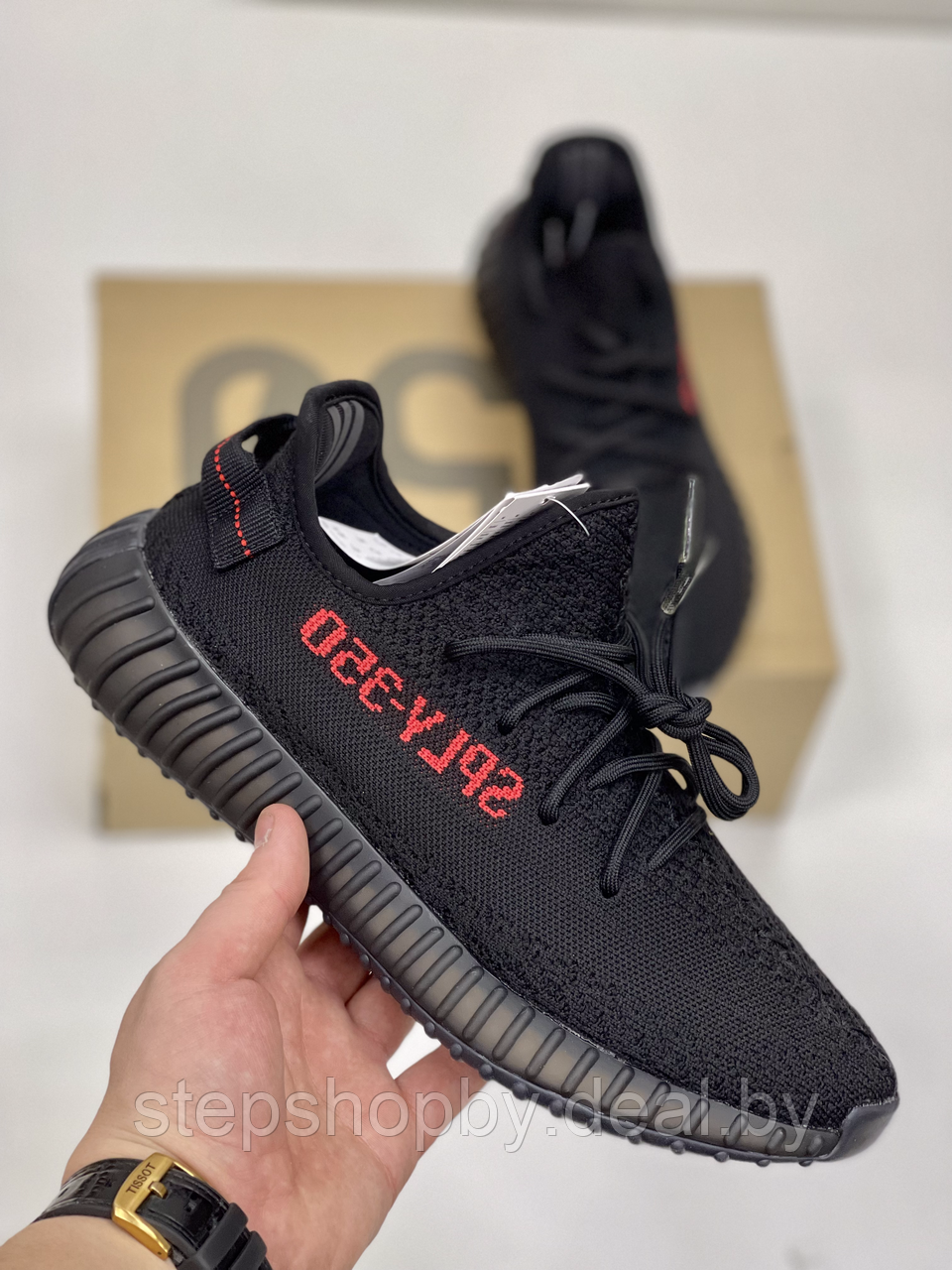 Adidas Yeezy Boost 350 V2 Core Black Red 'Bred' размер 43 - фото 1 - id-p177723567