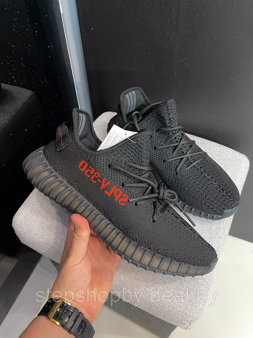 Adidas Yeezy Boost 350 V2 Core Black Red 'Bred' размер 40 - фото 3 - id-p177722957