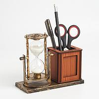 Песочные часы "Селин", сувенирные, с карандашницей и фоторамкой, 15.5 х 6.4 х 12 см