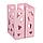 Стакан для пишущих принадлежностей, квадратный с узором, металлический, "пастельный" розовый, фото 3