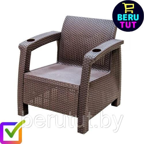 Кресло Ротанг 73x70x79 см без подушек шоколадный - фото 1 - id-p177726402