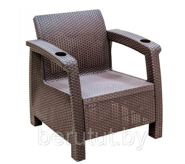 Кресло Ротанг 73x70x79 см без подушек шоколадный - фото 2 - id-p177726402