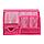 Подставка для канцелярских мелочей 7 отделений, сетка металл, розовая, фото 3