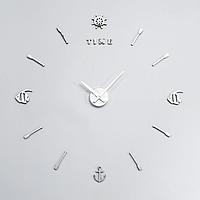 Часы-наклейка "Морские", плавный ход, d=70 см, стрелки 22,5см, 16.5 см, 1АА