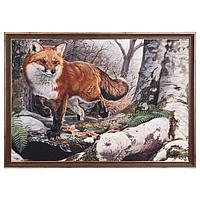 Картина велюр "Рыжая лиса" 100х70 (105х74)см