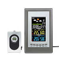 Часы электронные с метеостанцией, с беспроводным внешним датчиком