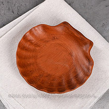 Блюдо "Ракушка", красная глина, 16 см