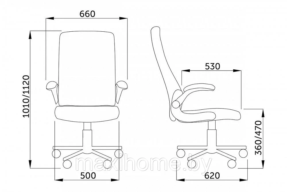 Кресло поворотное BORIS, ткань/серый - фото 7 - id-p177730845