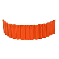 Ограждение для клумбы, 110 × 24 см, жёлтое, «Волна» Оранжевая