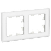 ATN320102 2-постовая рамка, стекло белый