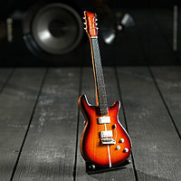 Гитара сувенирная "Santana" коричневая, на подставке 24х8х2 см