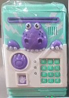 Сейф детский Динозаврик, копилка с электронным кодовым замком, батарейки