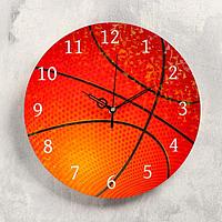 Часы настенные "Баскетбольный мяч", плавный ход, d=23.5 см, фото 1