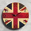 Часы настенные "Британский флаг", плавный ход, 23.5 х 23.5 см