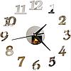 Часы - наклейка "Ясмина", d= 45 см, сек. стрелка 13 см, цифра 7.5 х 5 см, серебро