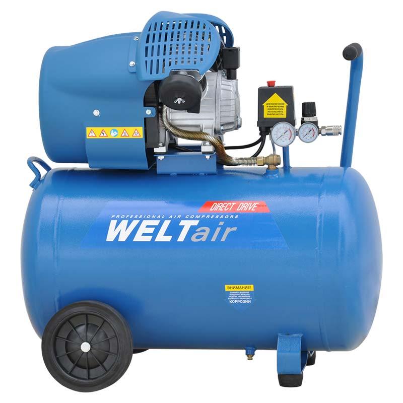 Компрессор воздушный WELT AR100VT (ДО 440 Л/МИН, 8 АТМ, 100 Л, 230 В, 2.2 КВТ)