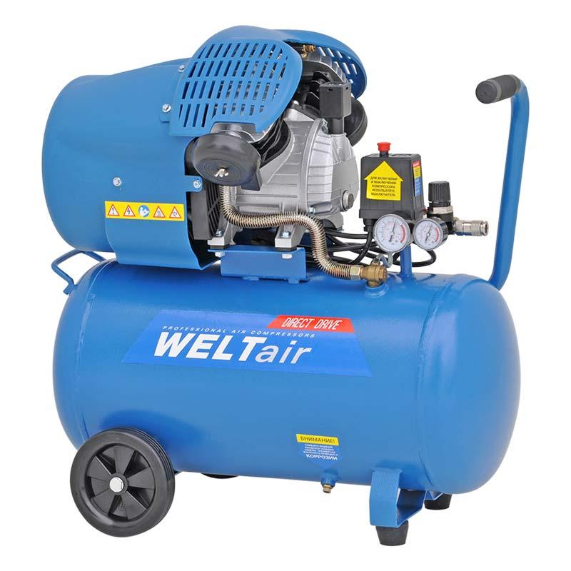 Компрессор воздушный WELT AR50VT (ДО 440 Л/МИН, 8 АТМ, 50 Л, 230 В, 2.2 КВТ)