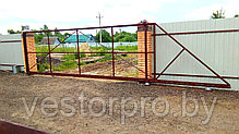 Каркас откатных ворот 4м. с комплектом механики балка и ролики, фото 3