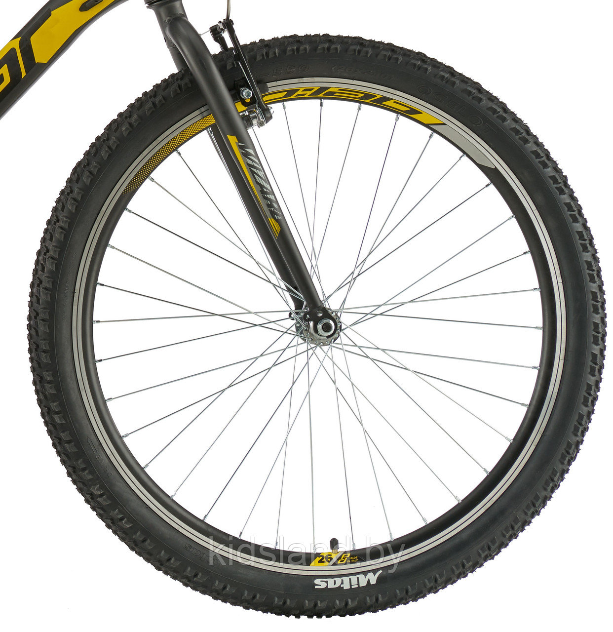 Велосипед Polar Wizard 26 3.0" (серый-желтый) - фото 5 - id-p177743165