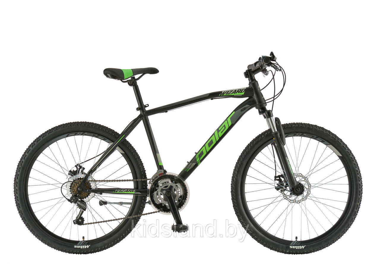 Велосипед Polar Wizard 26 2.0" (черно-зеленый) - фото 1 - id-p177751110