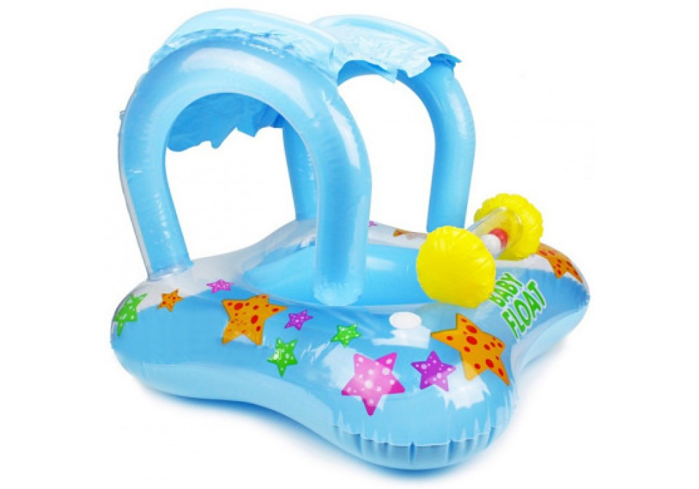 Надувной плотик-ходунки с навесом от солнца Intex Kiddie Float