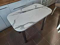 Стол кухонный гранит белый 110х70 см