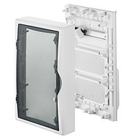 Щит навесной ECO BOX мультимед, TS35+2x МП перф.118x270mm, дымчатая пласт. дверь, белый RAL9003, 560x354x107mm