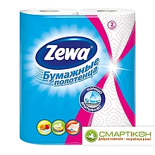 Рулонные бумажные полотенца Zewa Декор двухслойные 2 шт