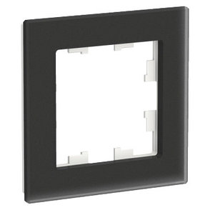 ATN331001 1-постовая рамка, матовое стекло черный, фото 2