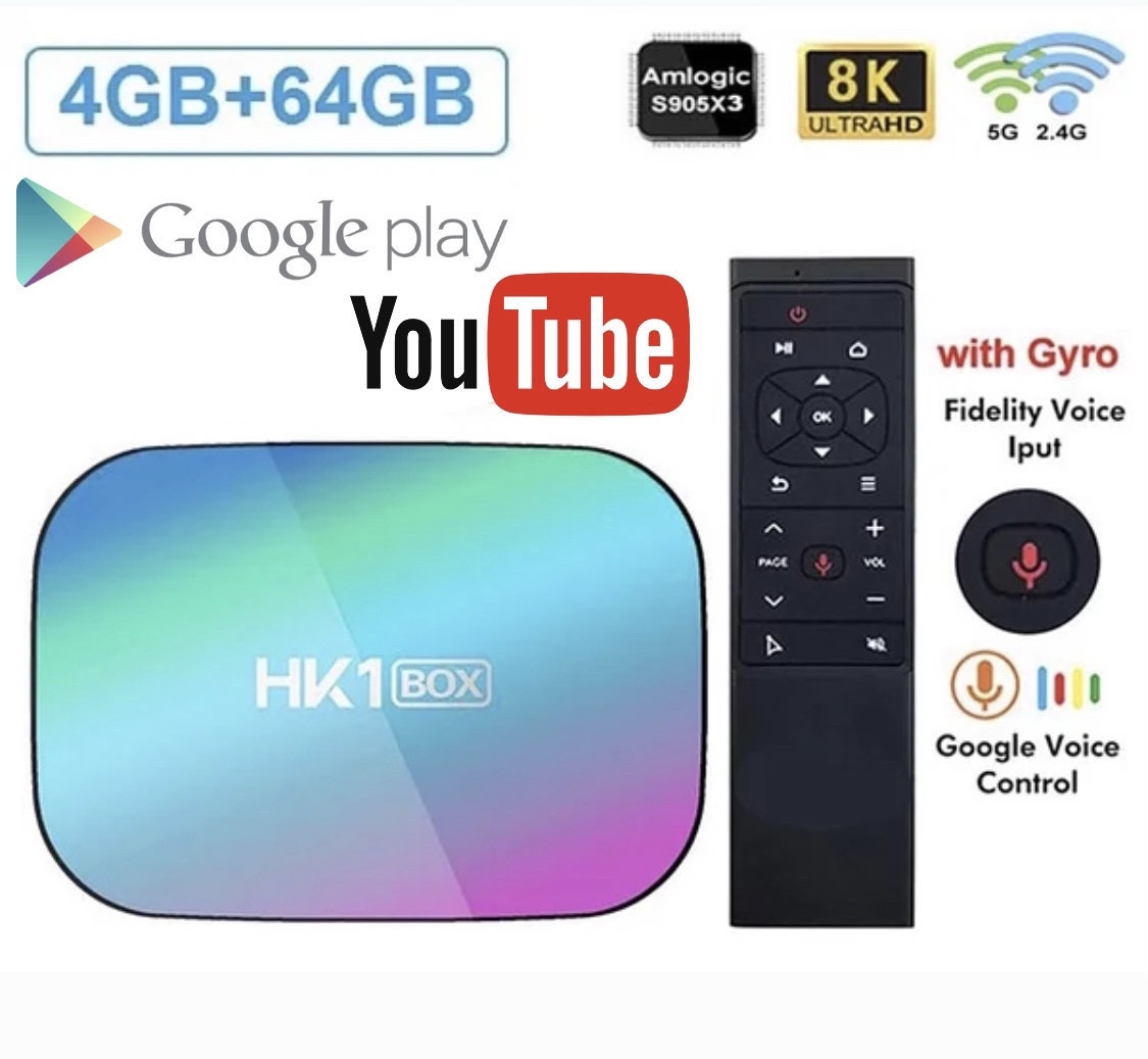 Смарт ТВ приставка HK1 X3 4/64Гб Android Tv Box - фото 1 - id-p169945331