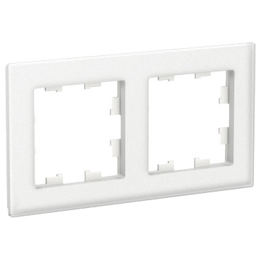 ATN330102 2-постовая рамка, матовое стекло белый