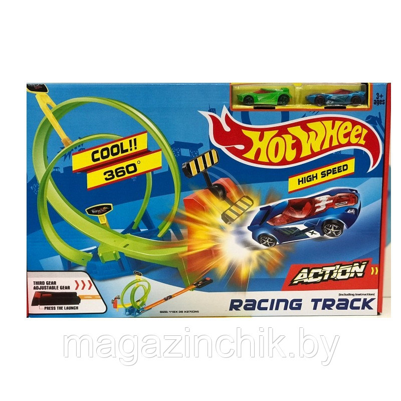 Трасса Hot Wheels 927, 2 машинки, 2 мертвые петли