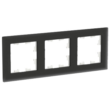 ATN331003 3-постовая рамка, матовое стекло черный
