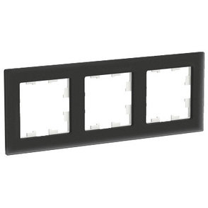 ATN331003 3-постовая рамка, матовое стекло черный, фото 2