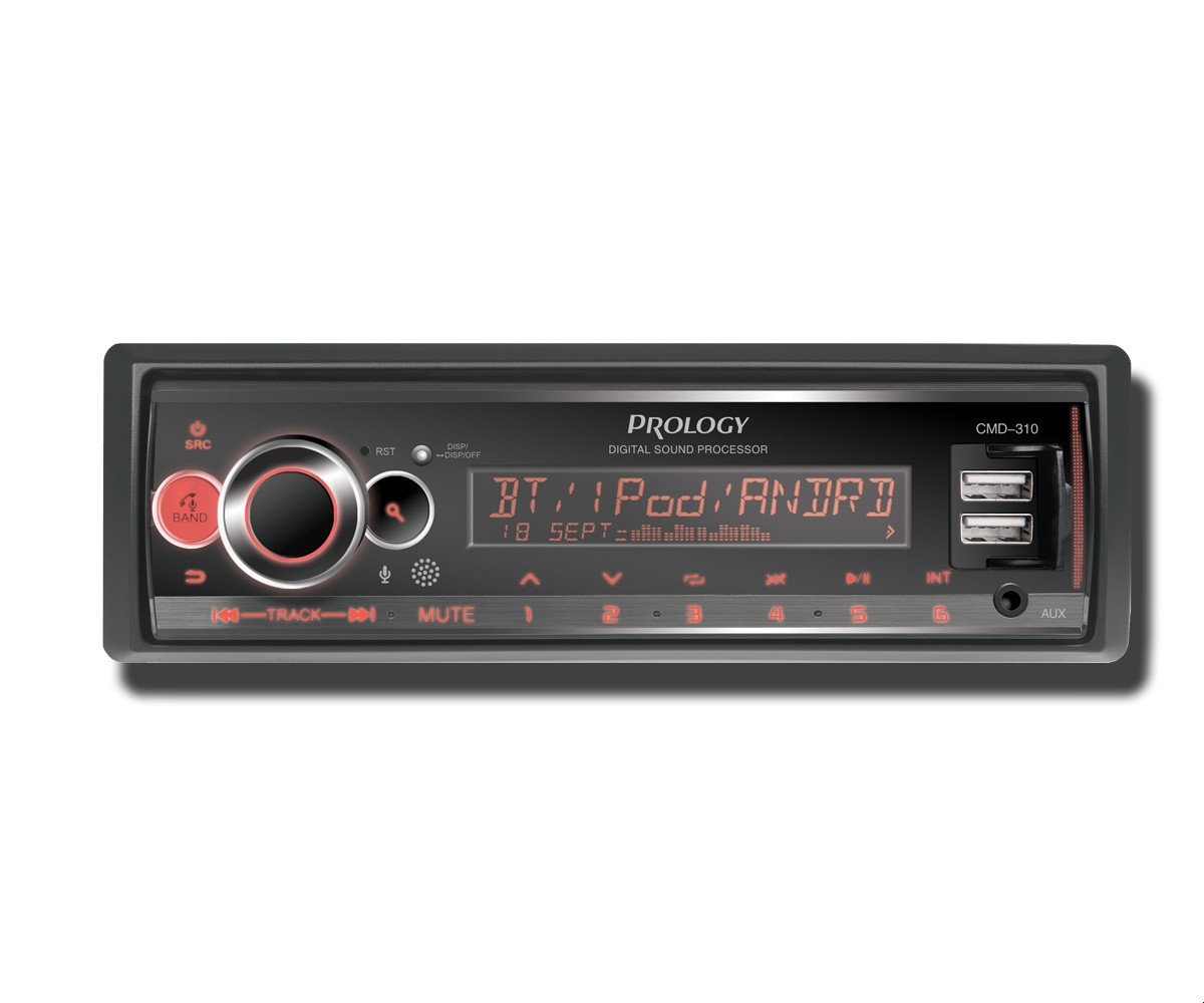 Автомагнитола PROLOGY CMD-310 FM/USB/BT ресивер с DSP процессором - фото 3 - id-p177803184