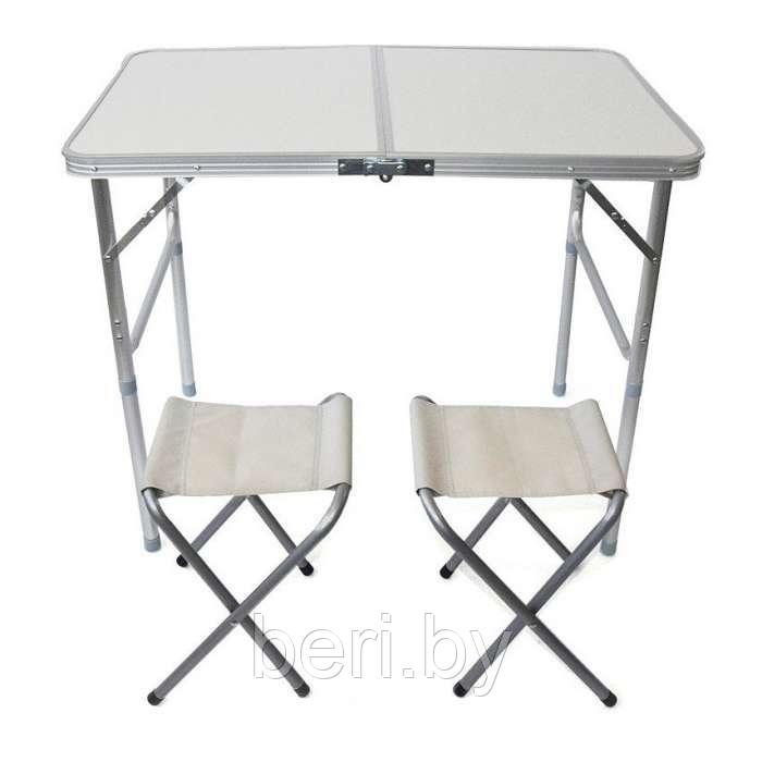 9060 Стол складной, туристический со стульями, комплект туристической складной мебели стол +2 стула, Ausini - фото 3 - id-p177805486