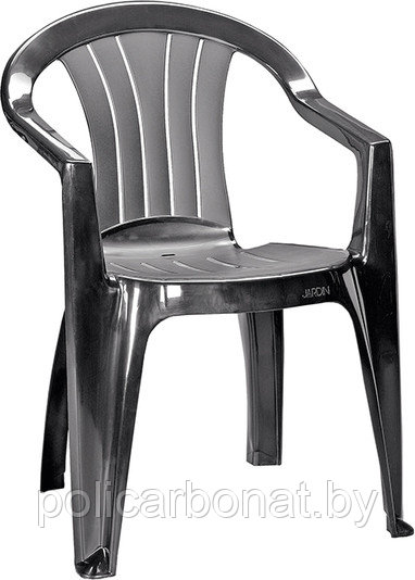 Кресло из пластмассы Sicilia, цвет графит