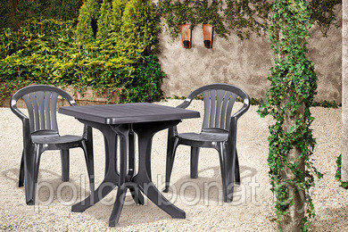 Кресло из пластмассы Sicilia, цвет графит - фото 2 - id-p177458243