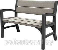 Диван садовый пластиковый Montero 2 bench, серый