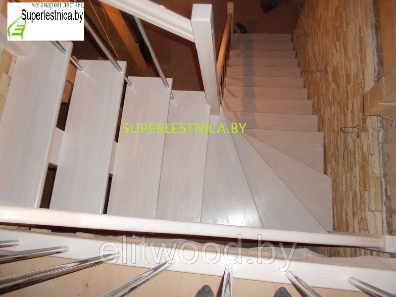 Деревянные лестницы на заказ из лиственницы для дома №6 - фото 7 - id-p22330317