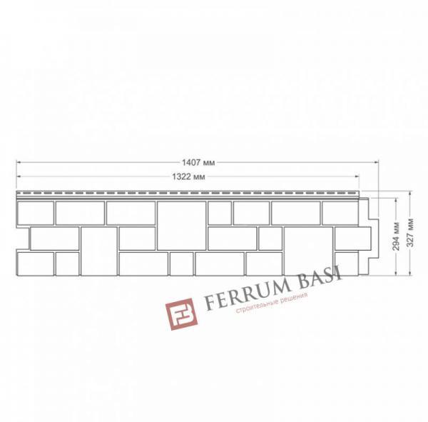 Панель фасадная Grand Line Я-фасад Екатерининский камень Графит 1407х327 мм - фото 2 - id-p177820087
